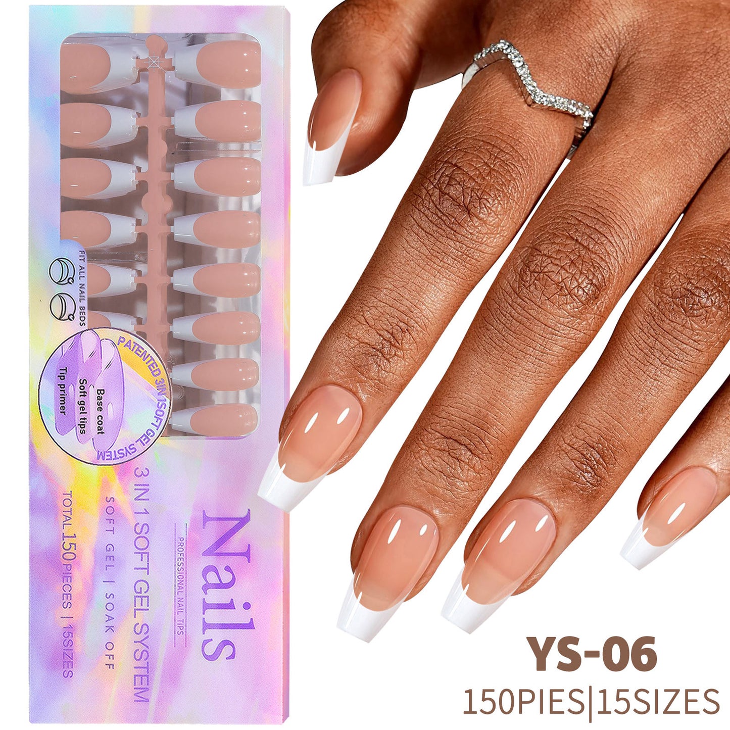 Black Nail Wraps - Seamless, Removable Nail Art Stickers for Ladies