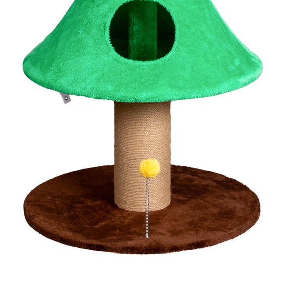 Large 59in Christmas Tree Cat Tower with Condos & Scratching Post - Green