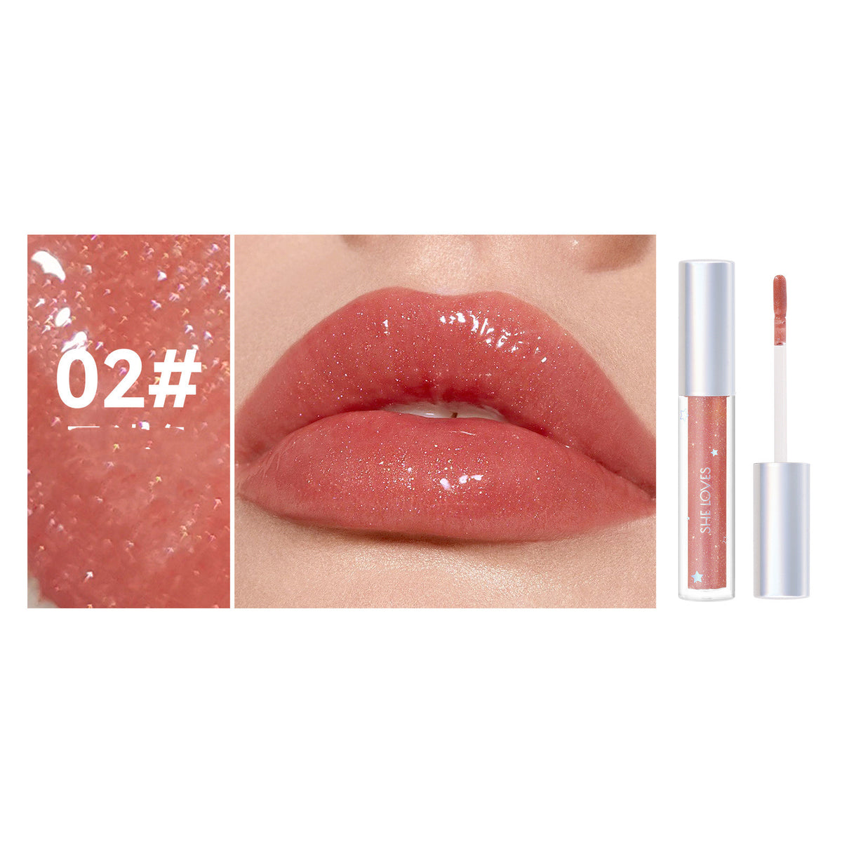 Moisturizing Lip Gloss Plumper with Glitter Shine - Multiple Colors