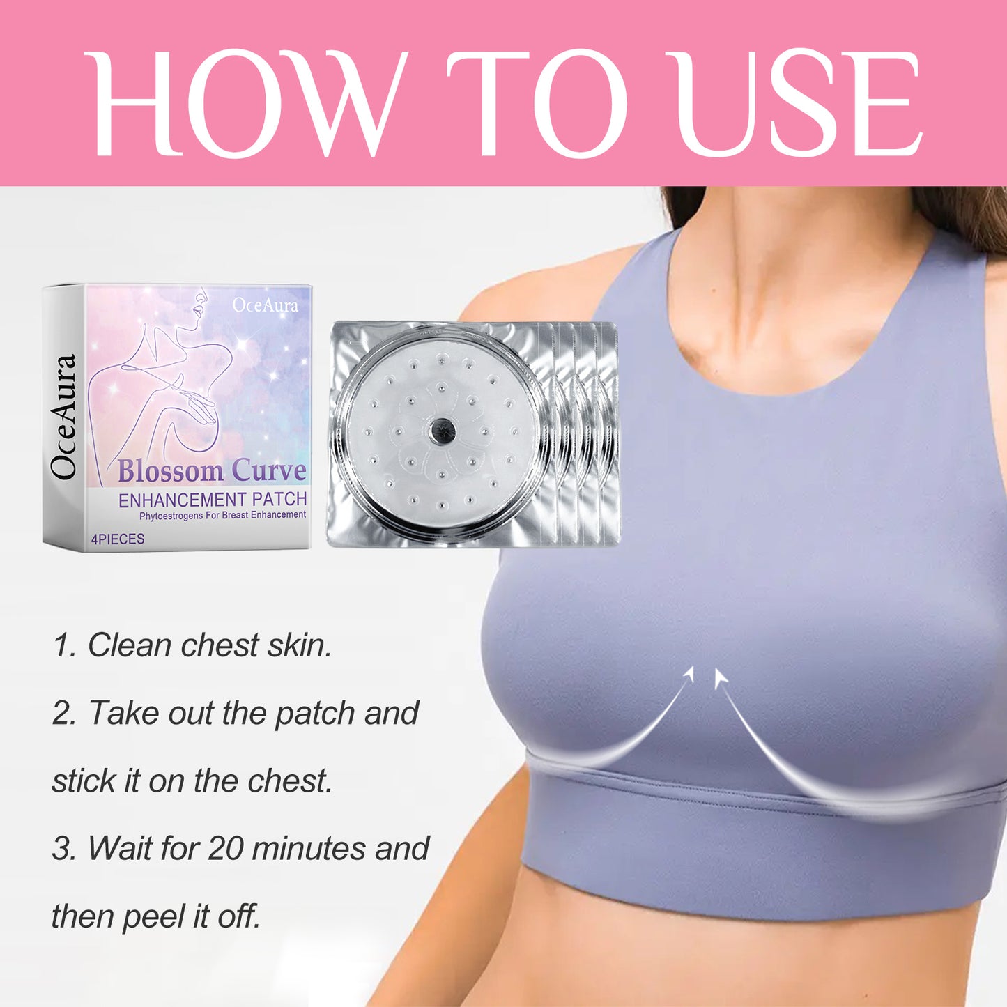 Firming Breast Enhancement Patches - Moisturizing & Anti-Sagging Lift Treatment