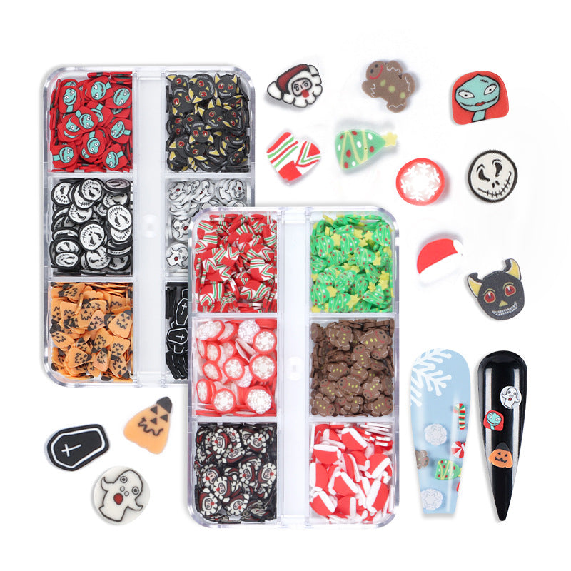 Holiday Polymer Clay Ornament Kit 6-Grid Boxed Christmas & Love Series