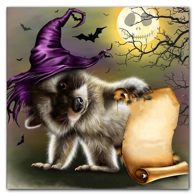 Halloween Cat Diamond Painting Kit - Embroidery Cross Stitch Art for Home Decor