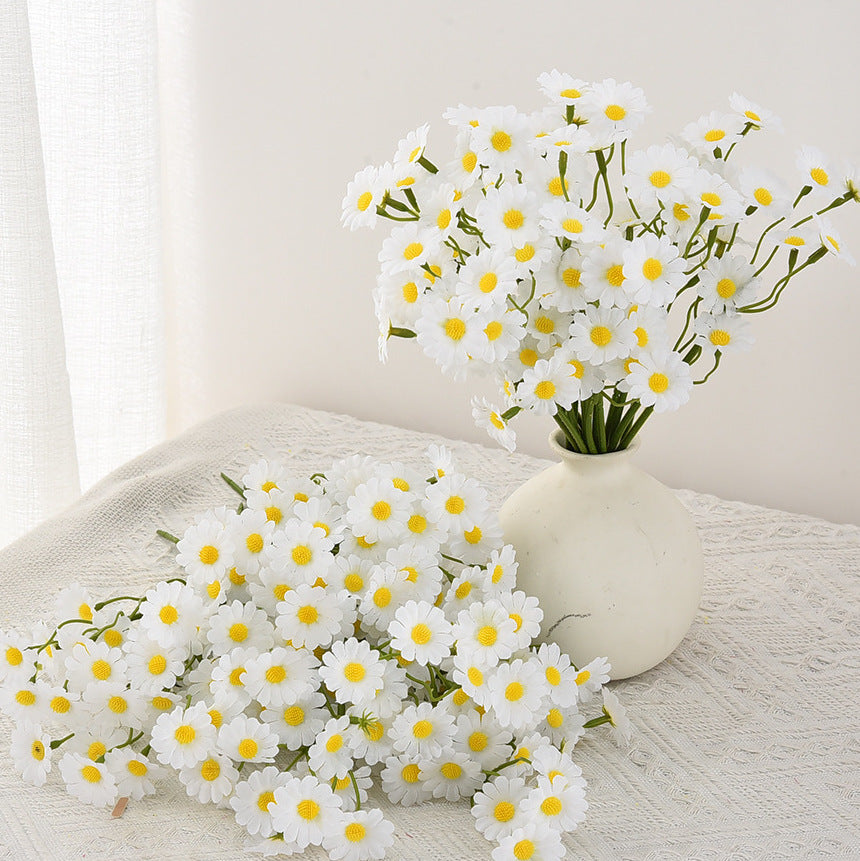 Fake Chrysanthemum Flower Bouquet for Home Decor, Weddings & Photography - Beige