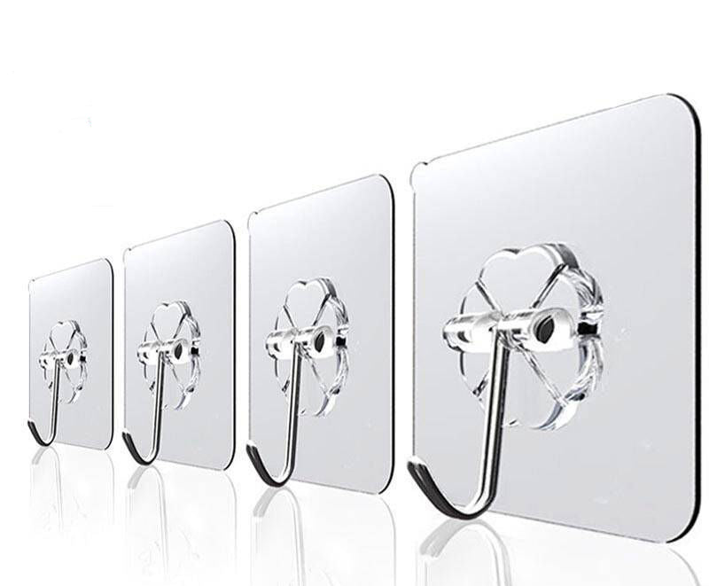 Dormitory Adhesive Hooks 20 Pieces Traceless Plastic Wall Hooks Home Storage