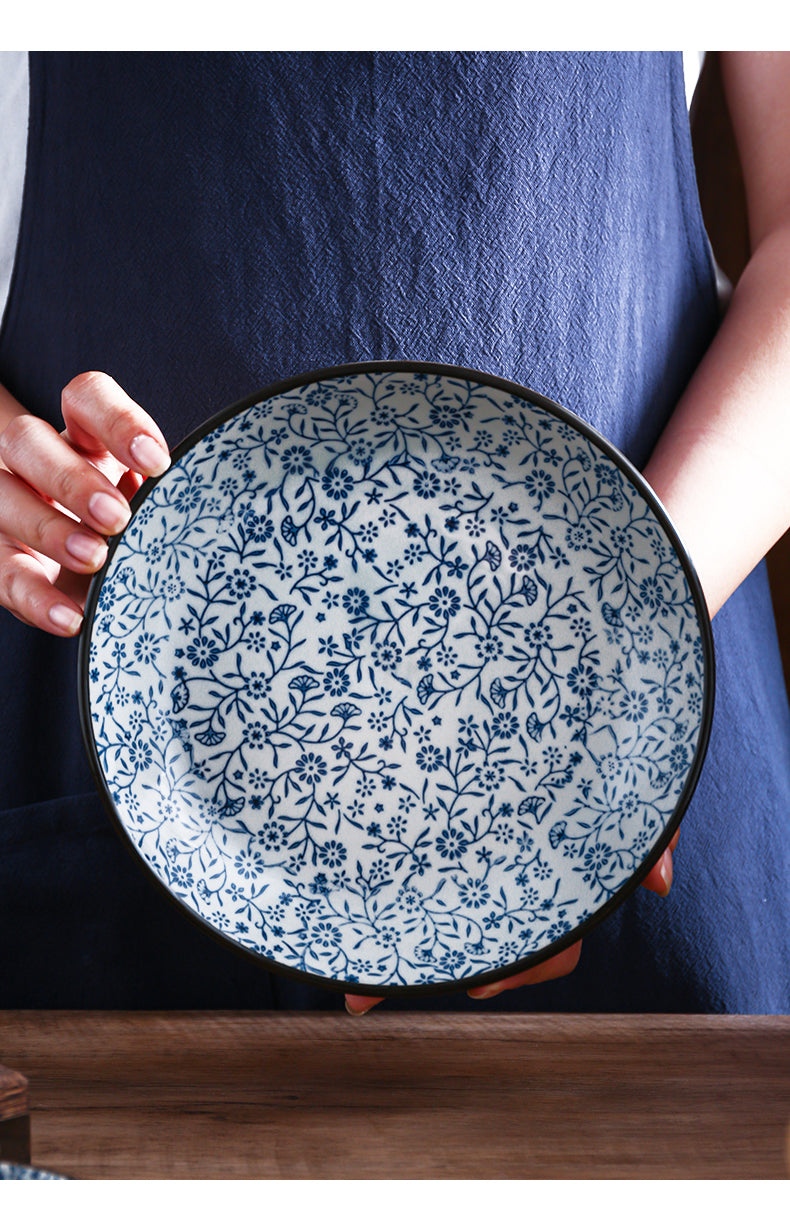 Retro Style Cold Dish Ceramic Sushi Plate - Porcelain Meal Tray