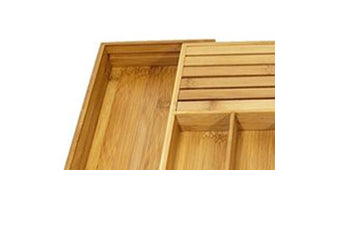 Retractable Bamboo Container with Clip Knife for Kitchen & Home Storage