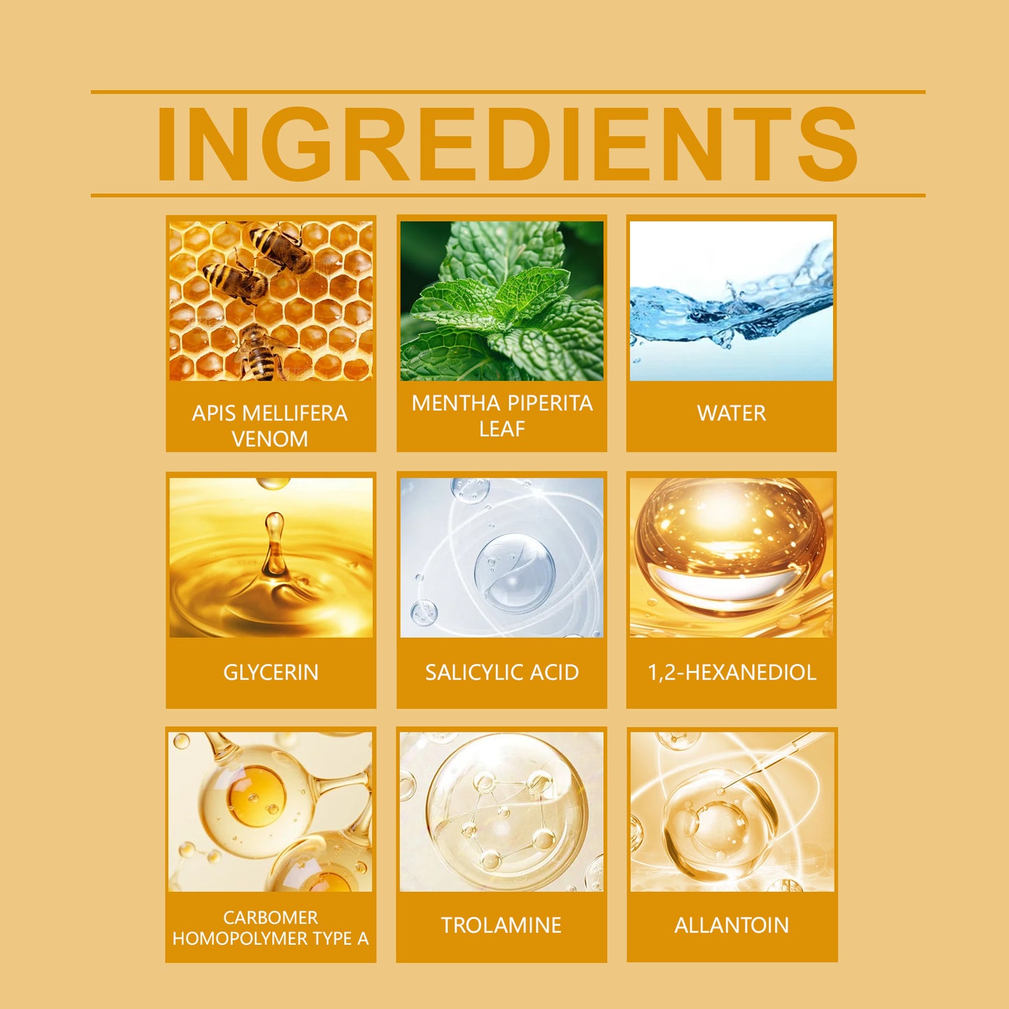 Bee Venom Multi-Effect Skin Care Cream for Face and Body - 50g