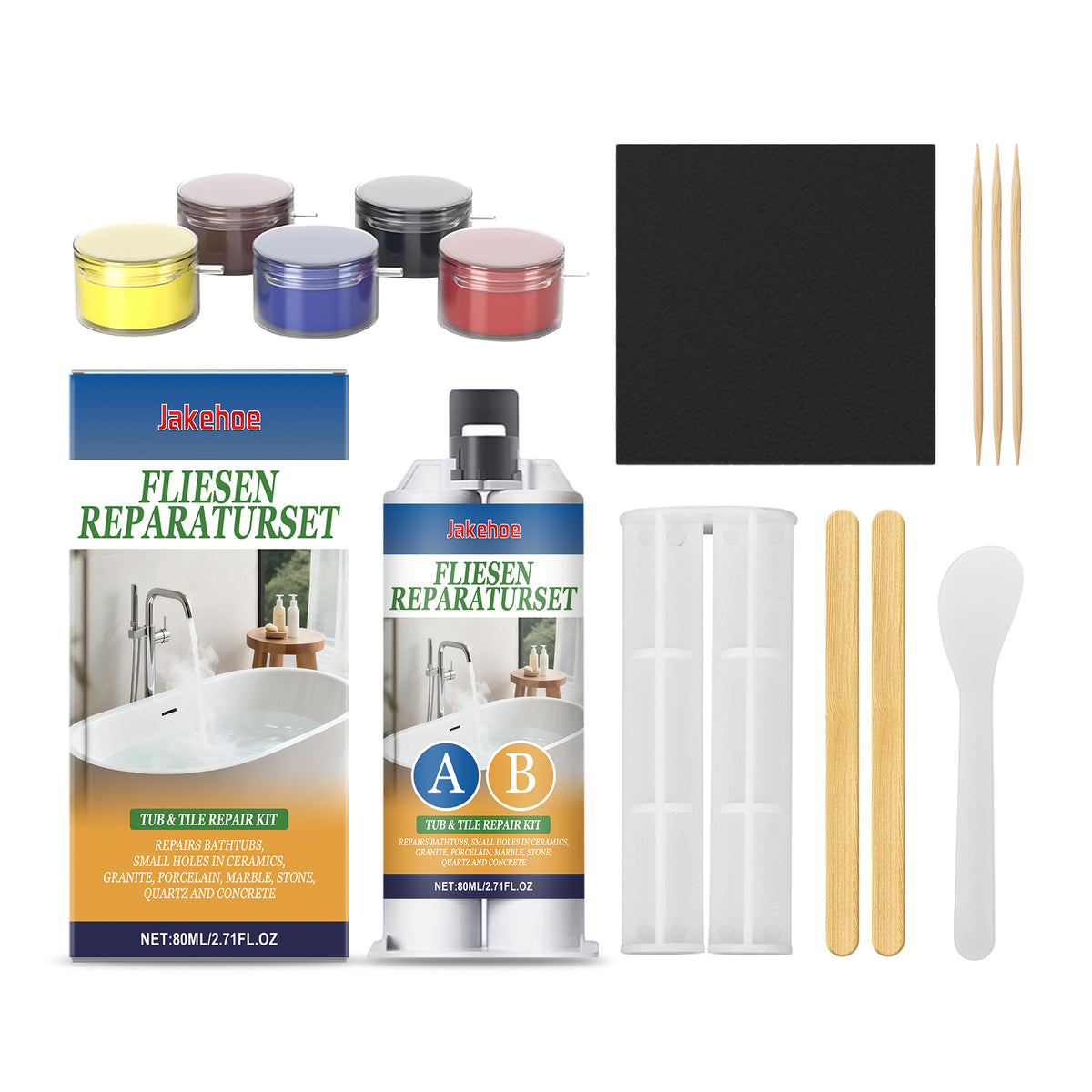 Ceramic Tile Repair Kit - Seamless Bonding for Bathroom & Kitchen Surfaces