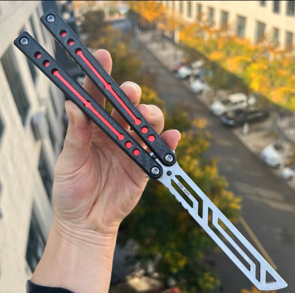 7-Series Aluminum Alloy Butterfly Training Knife with G10 Handle - Folding Combat Knife