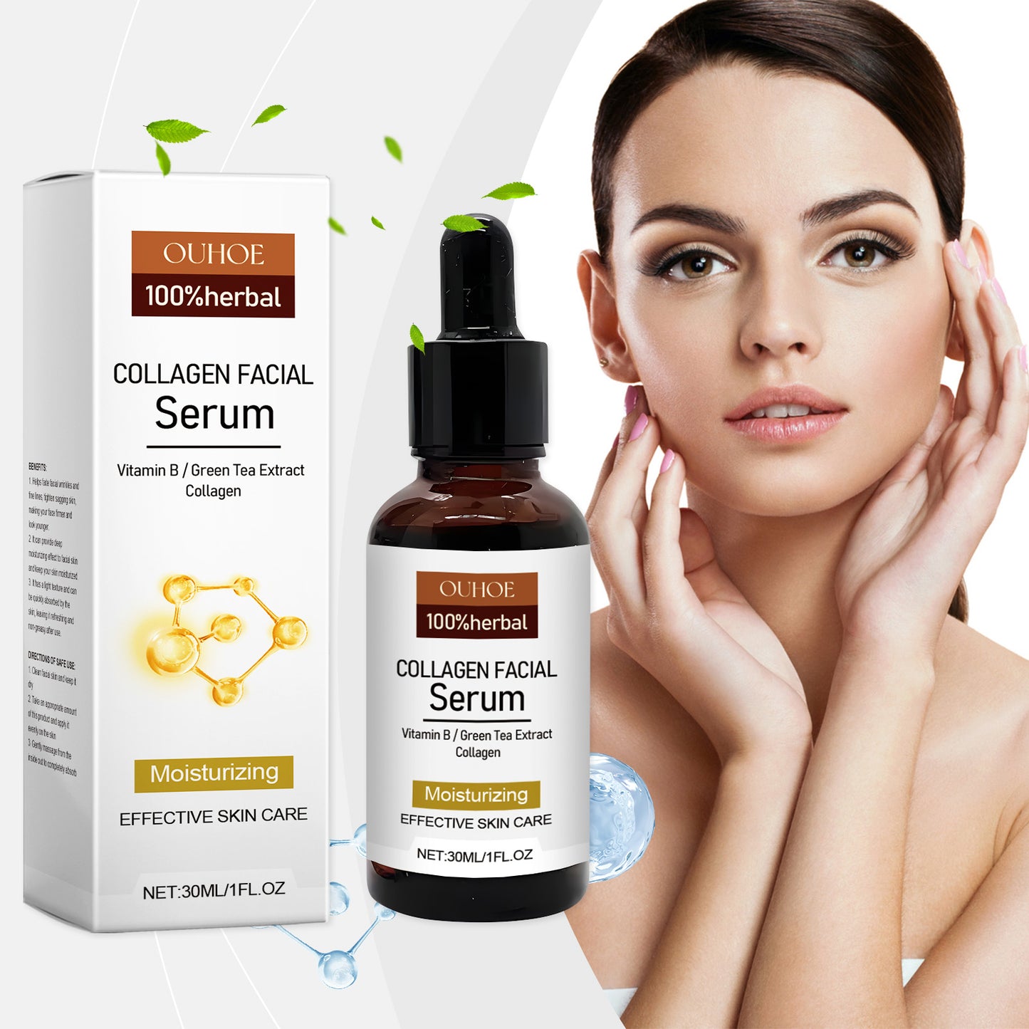 Collagen Brightening Serum - Anti-Aging Face Moisturizer for Firming Skin