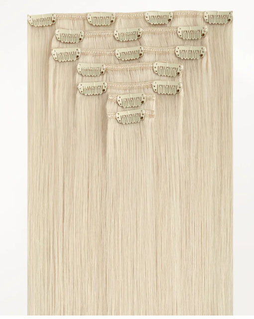 Seven-Piece Human Hair Wig Set for Women - Multiple Colors & Lengths