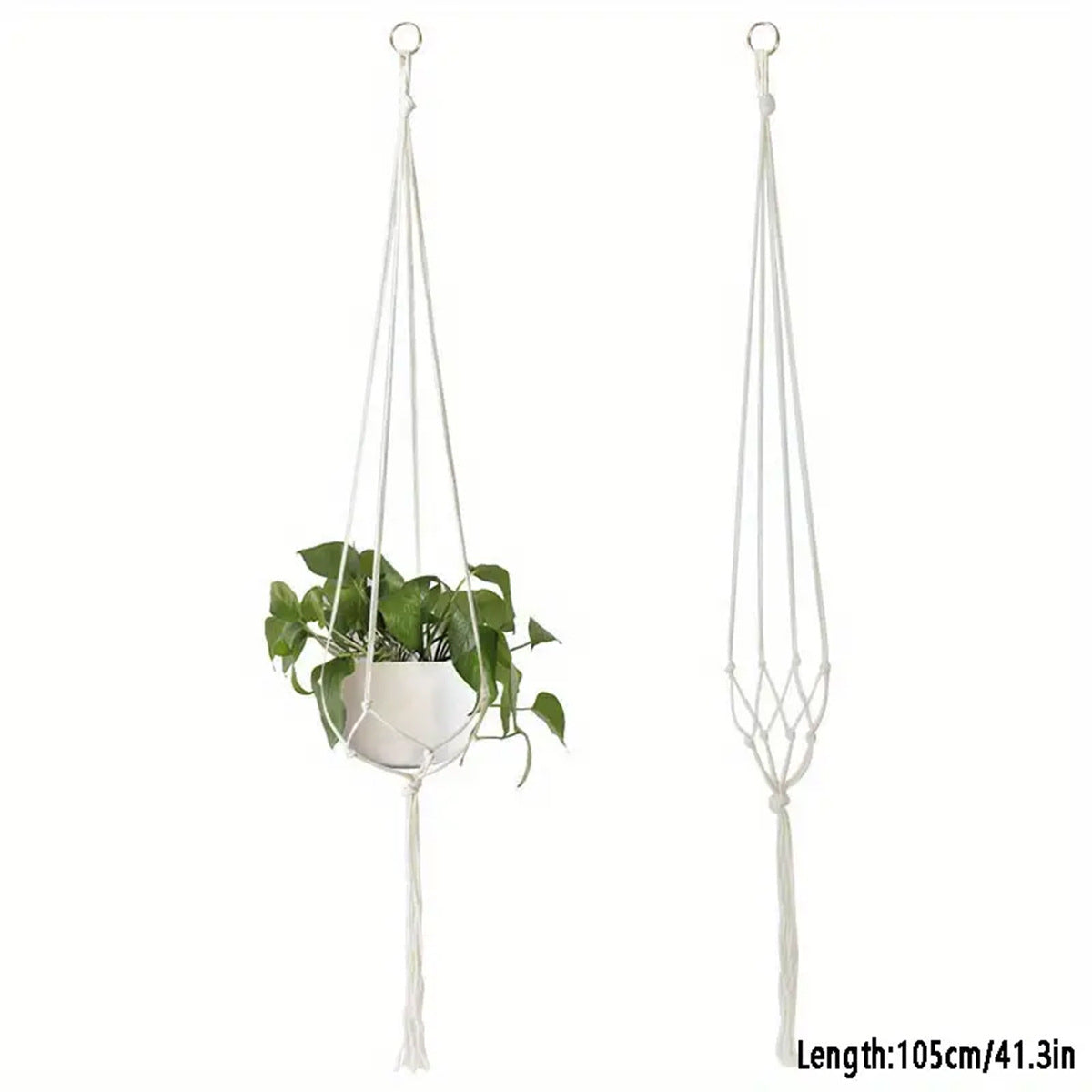 Hanging Mesh Storage Basket with Hemp & Cotton Rope Options – Home & Garden