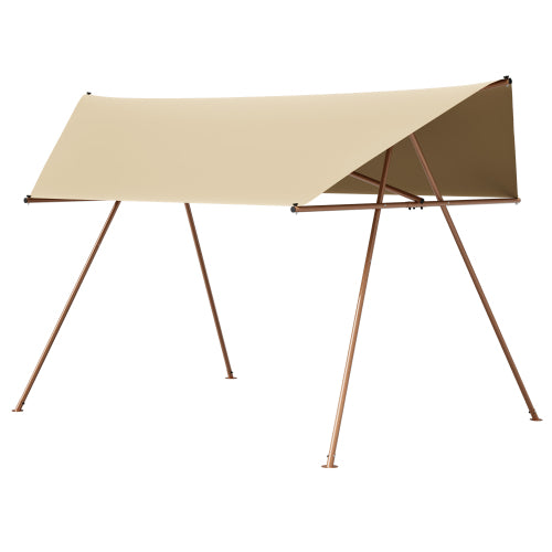 Hexagonal Shade Sail Canopy, Large 206in X118in UV Block Sun With UPF