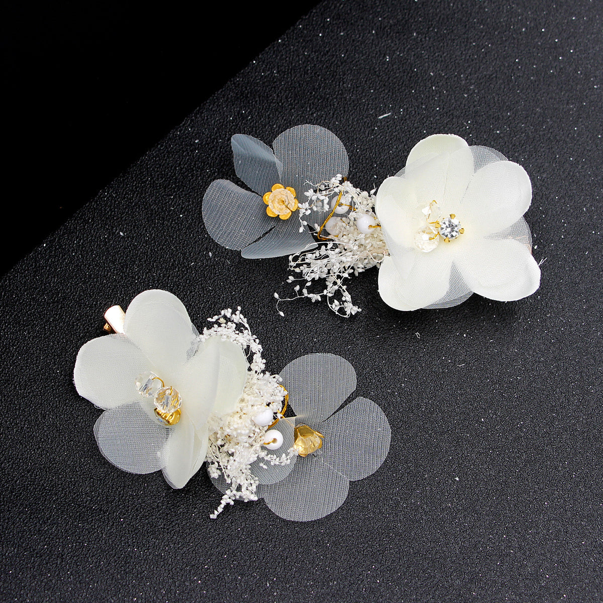 White Hair Comb Set of 3 - Japanese Style