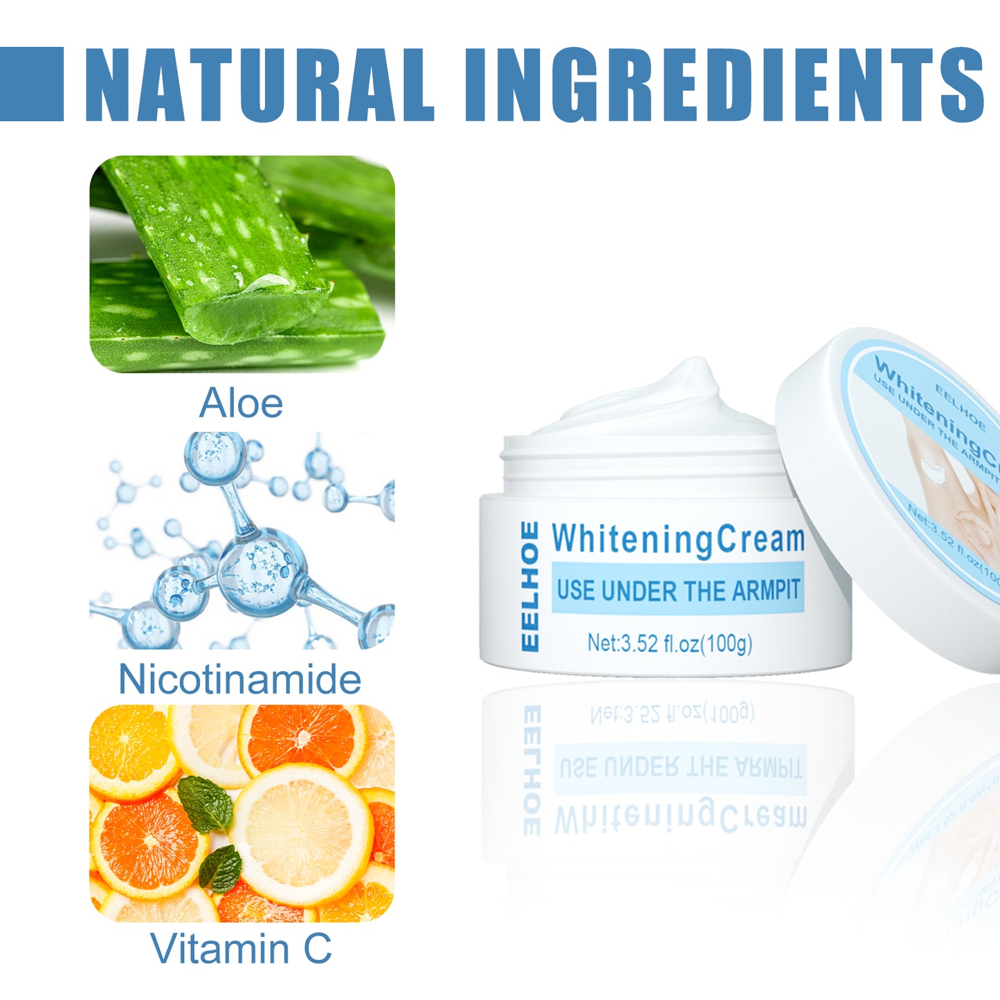 Brightening Body Cream for Underarms, Elbows and Knees - Multiple Sizes