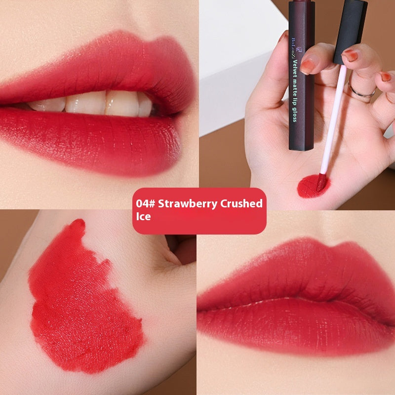 Long Lasting Matte Lip Lacquer - Velvet Finish, 2g, Multiple Colors