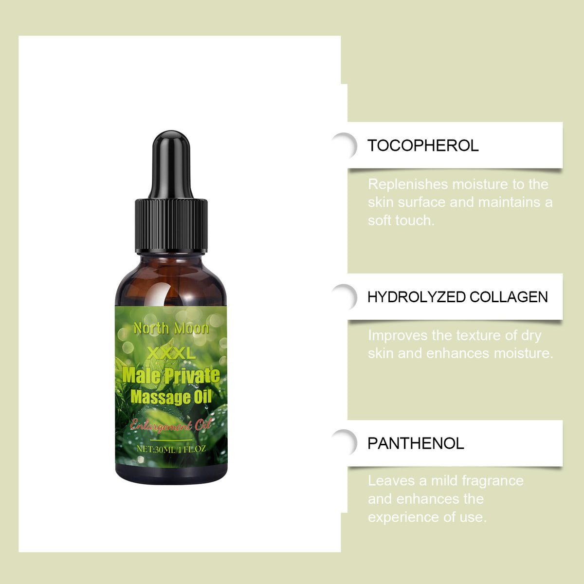 Men's Herbal Face Oil 30ml Natural Skin Care & Beard Grooming Oil