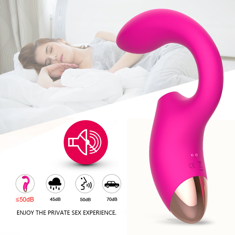 Silent Vibrating Bullet - 10 Modes, Rose Red