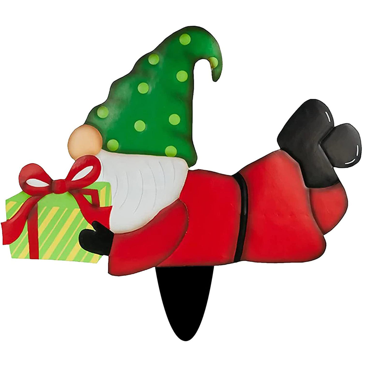 Gifting Series Gnome Metal Christmas Decor - Dwarf Santa Courtyard Figurine