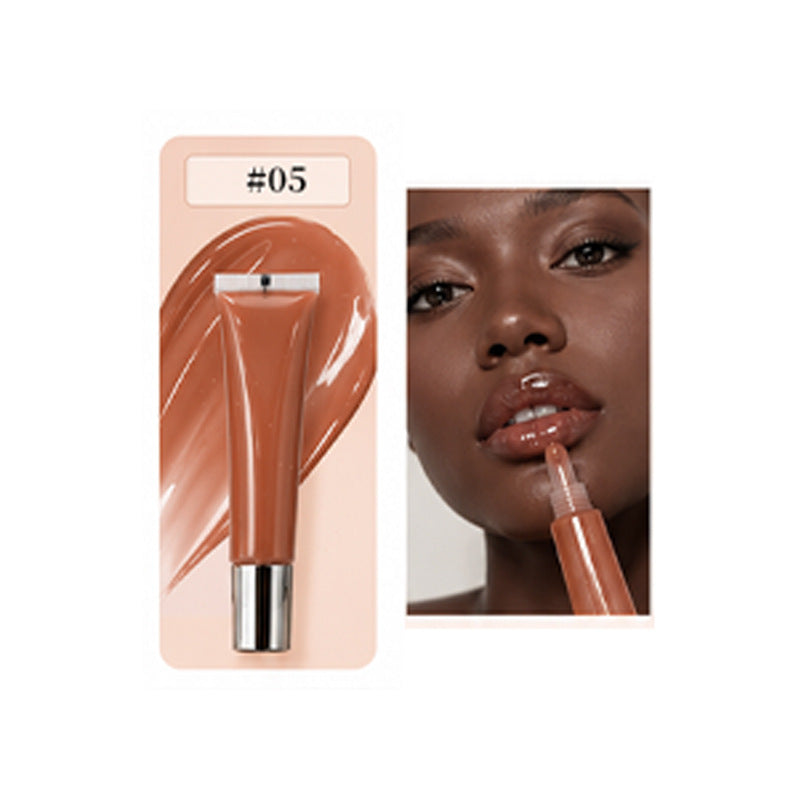 Shimmering Lip Gloss and Lip Care Oil Set - Anti-Chapping, Glittering Finish