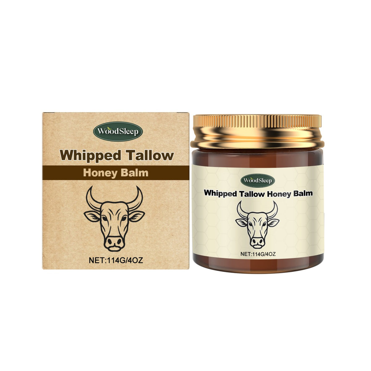 Whipped Tallow Honey Balm 114g Moisturizer for Face Skin Care