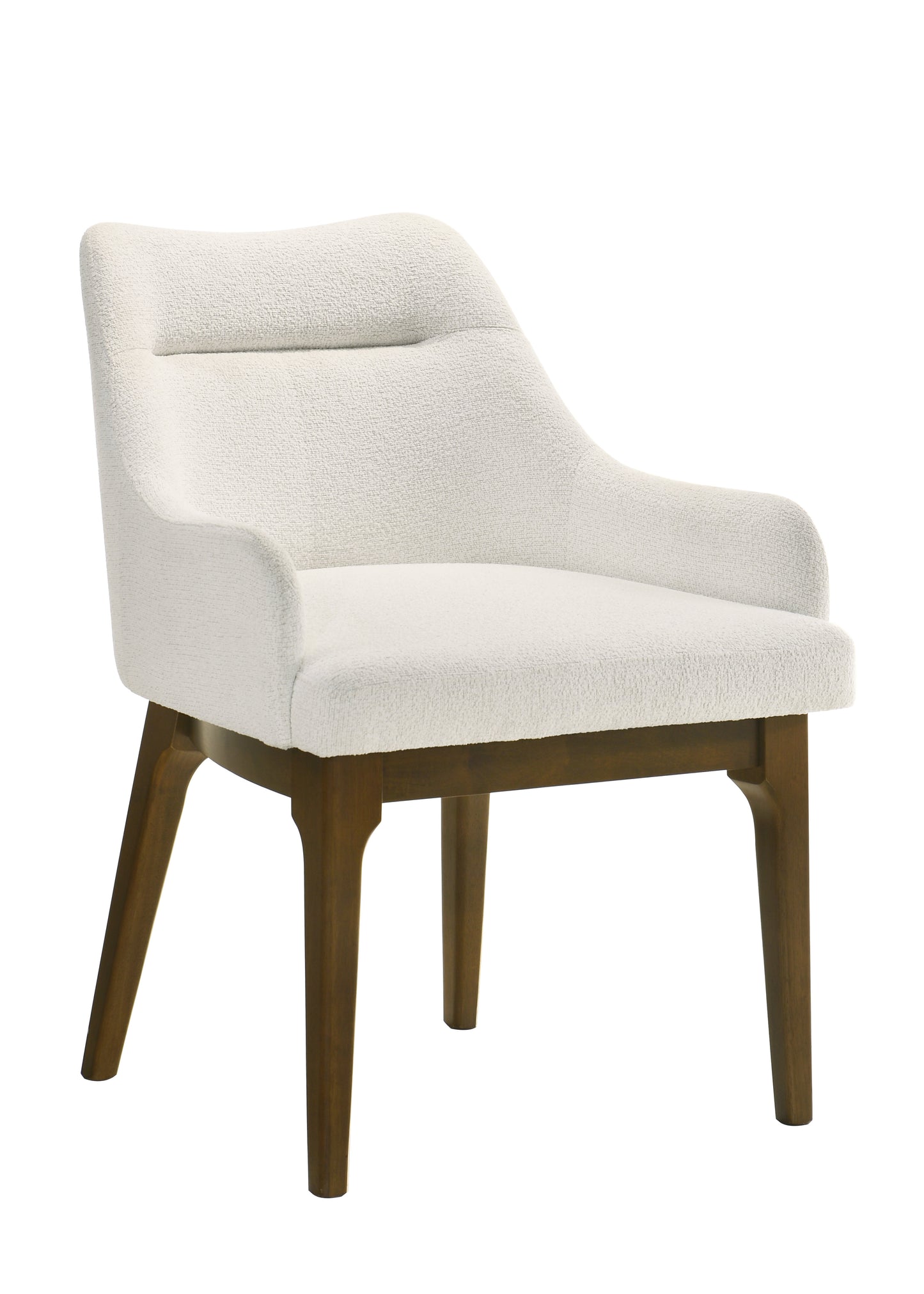 Kasha Chenille & Vintage Oak Side Chair Set of 2 - Beige