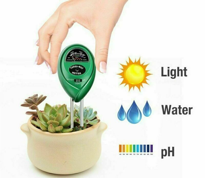 3-in-1 Soil pH Moisture Light Tester Meter for Garden Plants