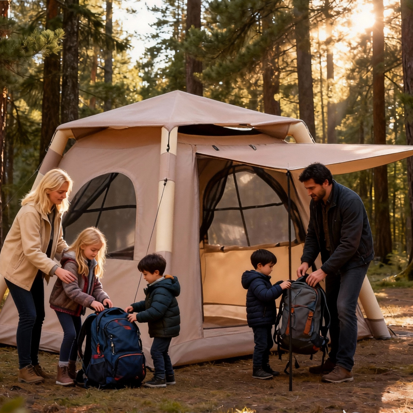 Inflatable Camping Tent for 2-4 People - Waterproof & Quick Setup