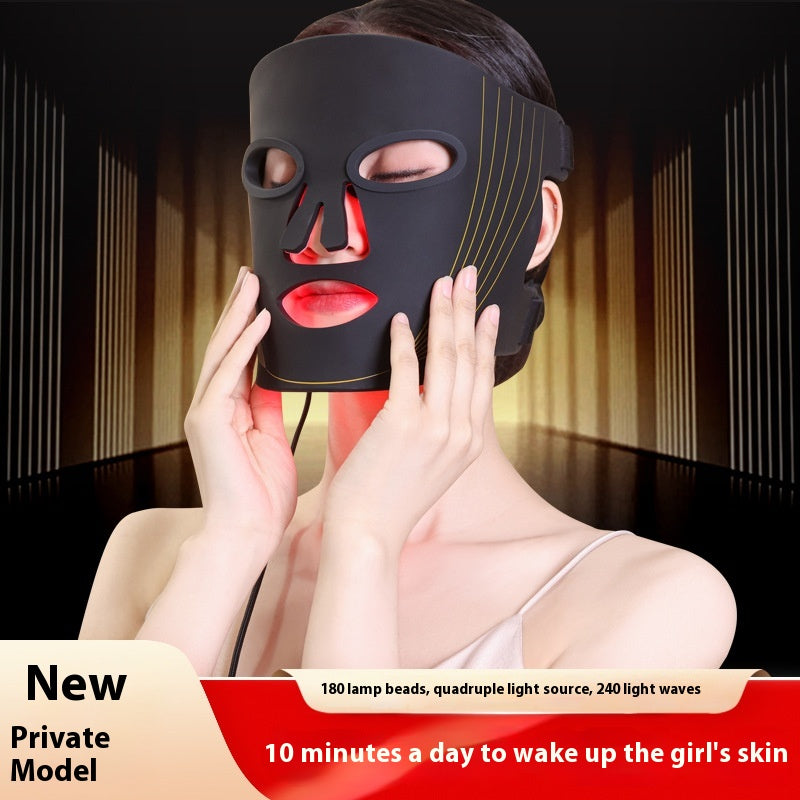 IPL Facial Skin Rejuvenation Mask Device for Brightening - Black