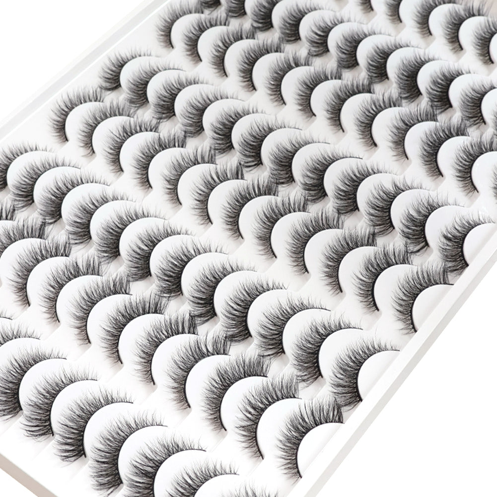 3D False Eyelashes - Multi-Layered Realistic Soft Black Lashes