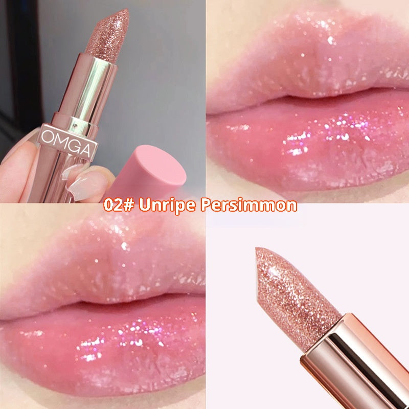 Color-Changing Lipstick Pearlescent Glittering Waterproof Moisturizing Lip Makeup