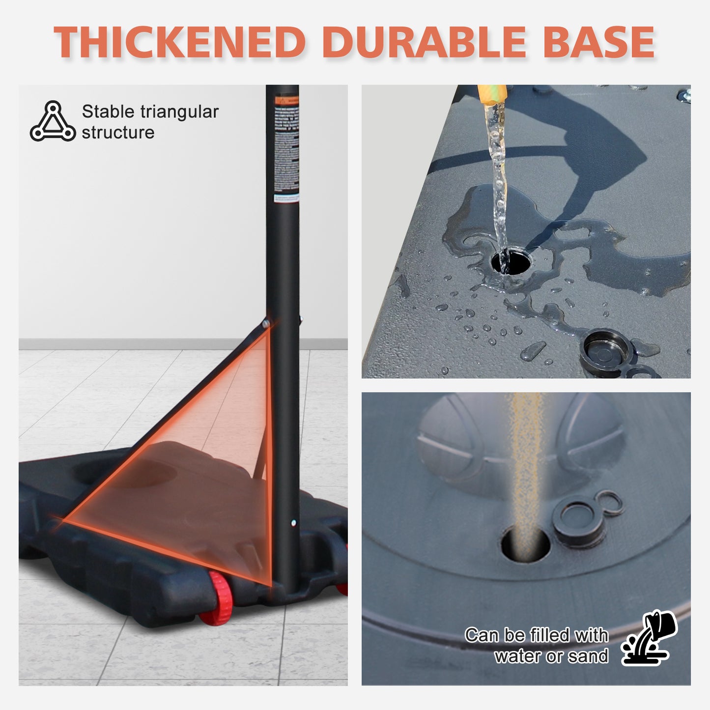 Height Adjustable Portable Basketball Hoop - 5.73-10FT with Wheels
