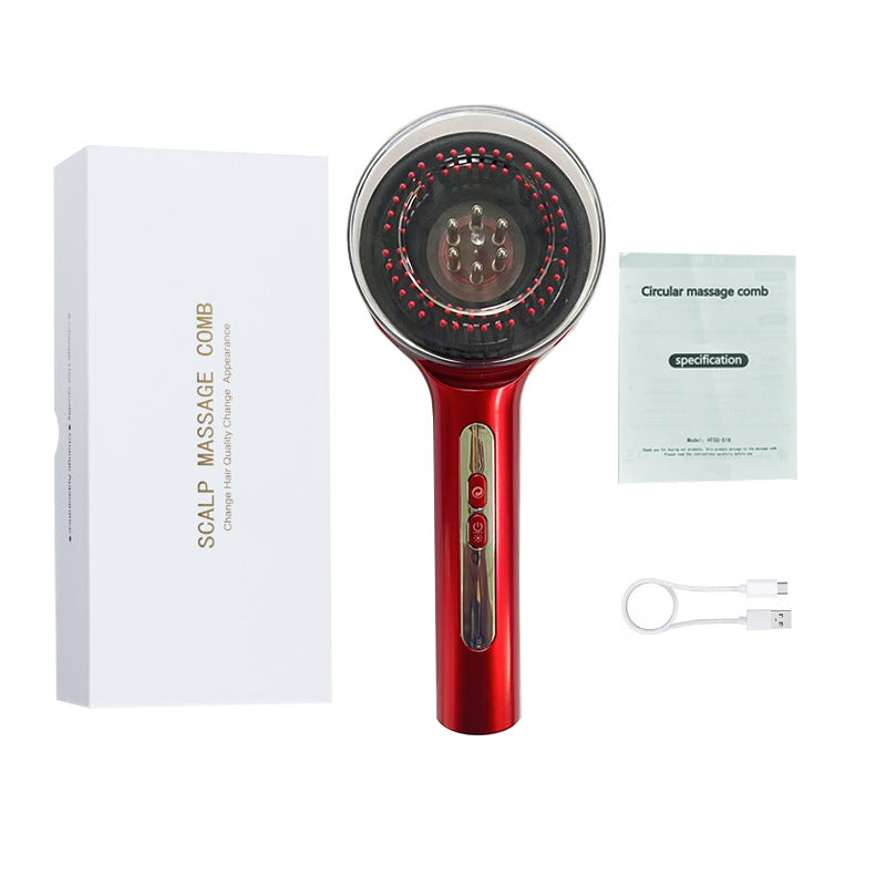 Electric Red Light Scalp Massage Comb Hair Growth