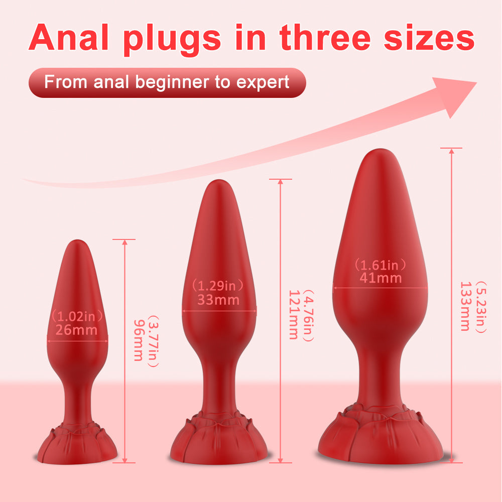 Silicagel Butt Plug Set - Small Medium Large Anal Trainer