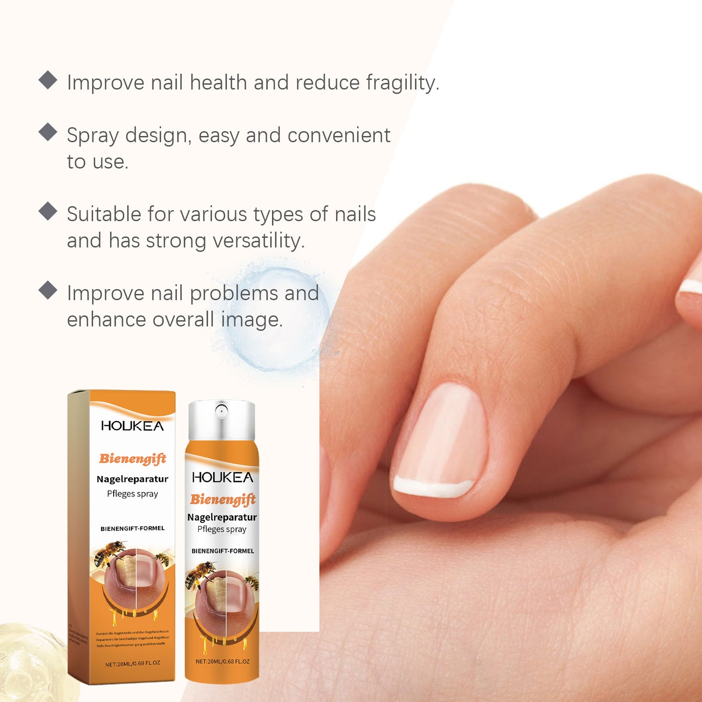 Bee Venom Nail Care Spray - Natural Nail Nourishing & Strengthening Solution