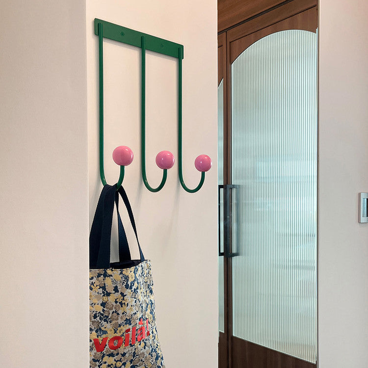 No-Drill Wall-Mounted Cabinet Door Hooks Multi-Hook Organizer