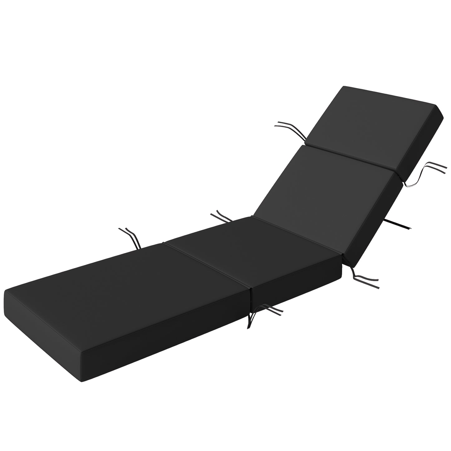 Outdoor Lounge Chair Cushion - 4" Thick, Gray, 21" x 72"