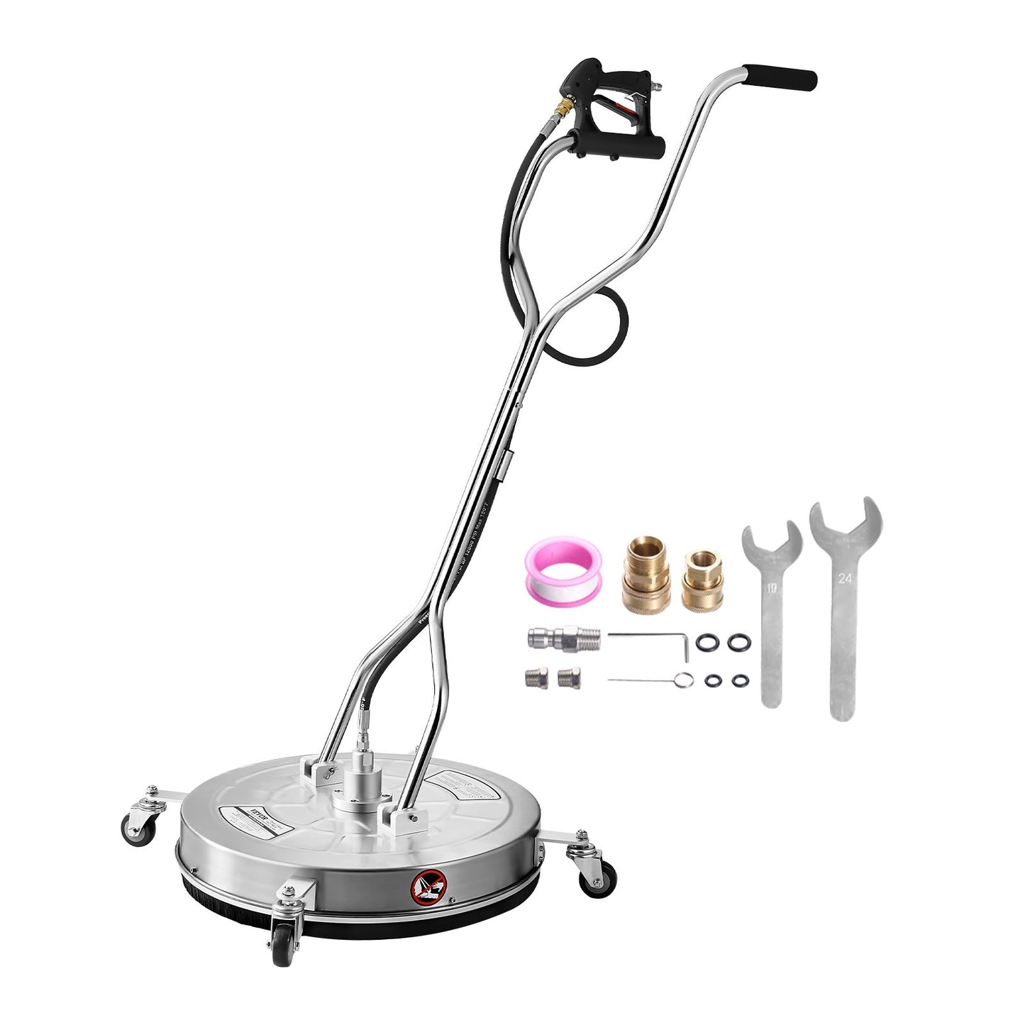 24-Inch Pressure Washer Surface Cleaner 4000 Max PSI Dual Wheel Handle