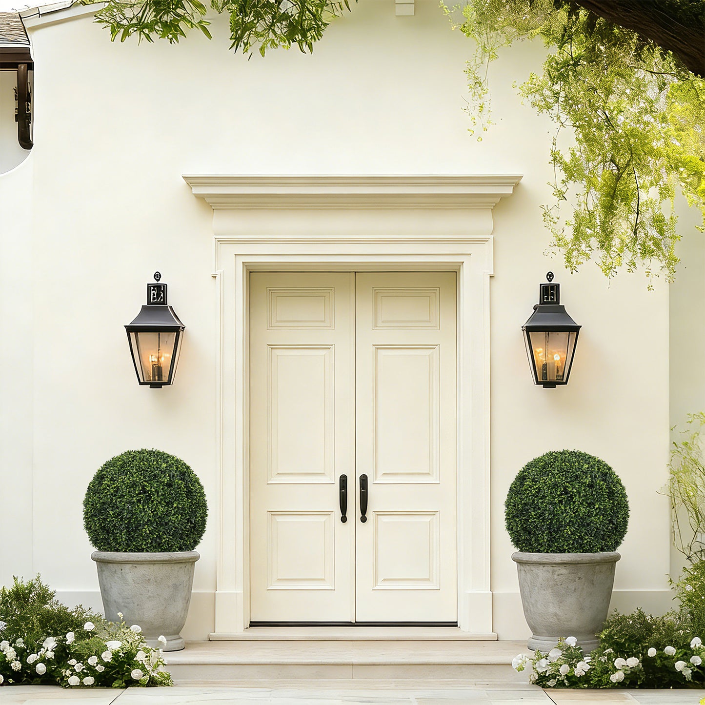 18.5-Inch Artificial Boxwood Topiary Balls - 2pcs Set - Green