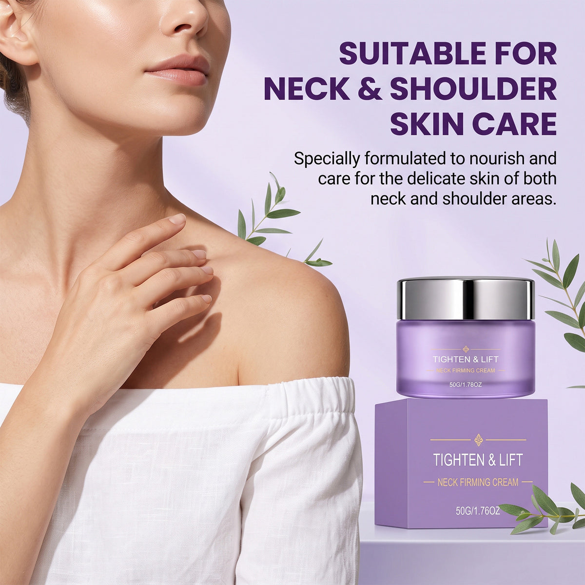 Moisturizing Neck Cream Gently Cares For Skin And Is Easily Absorbed
