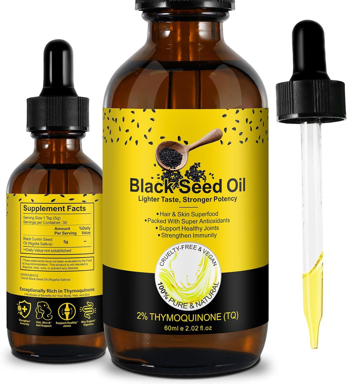 Black Seed Oil Drops - 60ml Vitamin Supplement
