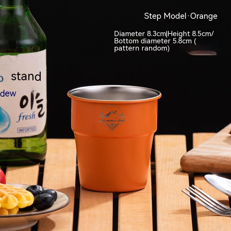 Camping Tableware Stainless Steel Coffee Cup - Single Layer Portable Drinkware