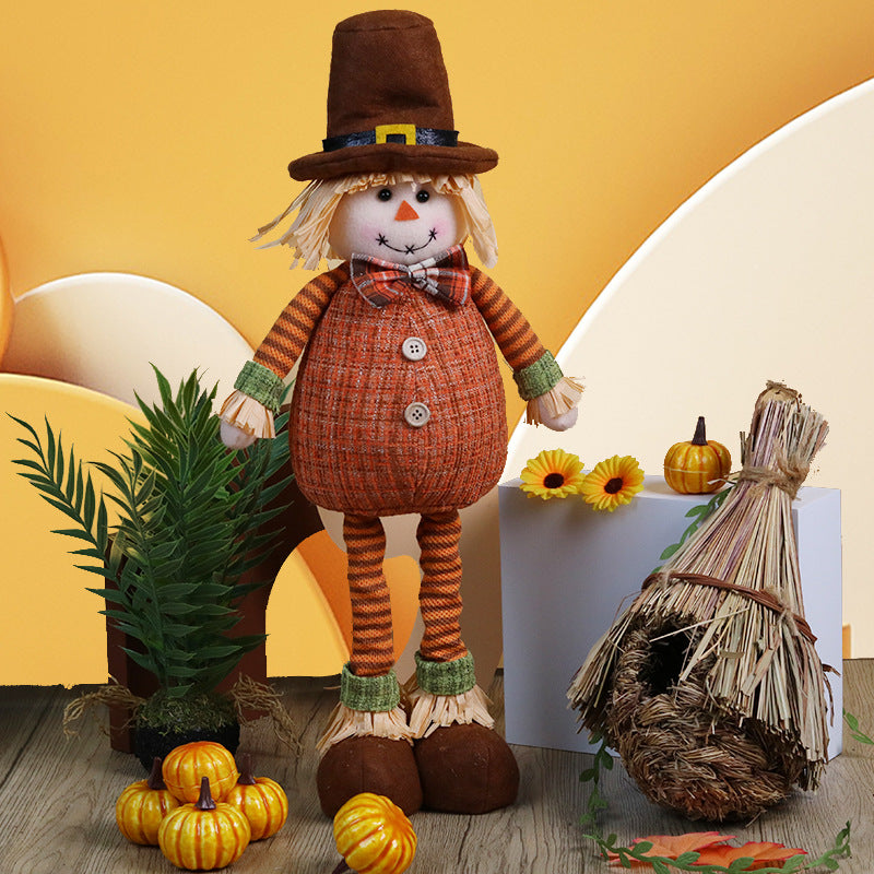 Thanksgiving Harvest Season Decorations Maple Leaf Sunflower Straw Hat Decor
