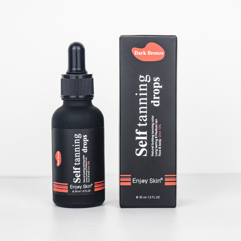 Natural Organic Self Tanning Drops - Hydrating Bronzing Serum for Face & Body
