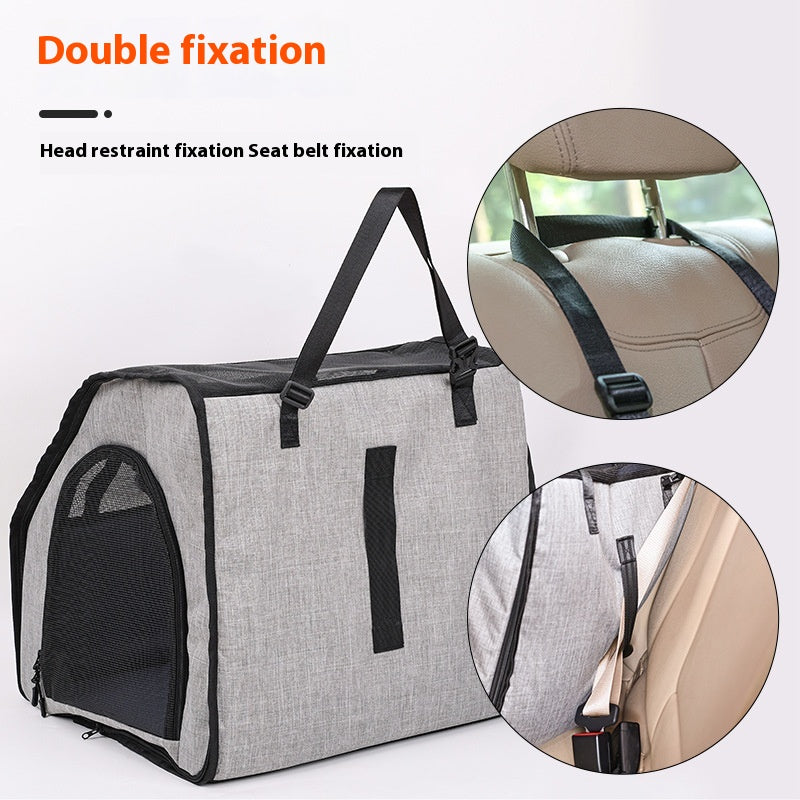 Foldable Waterproof Dog Cage with Thickened Pet Mat for Travel & Home