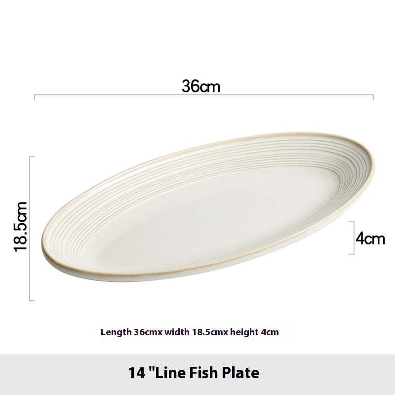 Luxury Ceramic Dinner Plate Set - High-Temperature Resistant, Modern Design