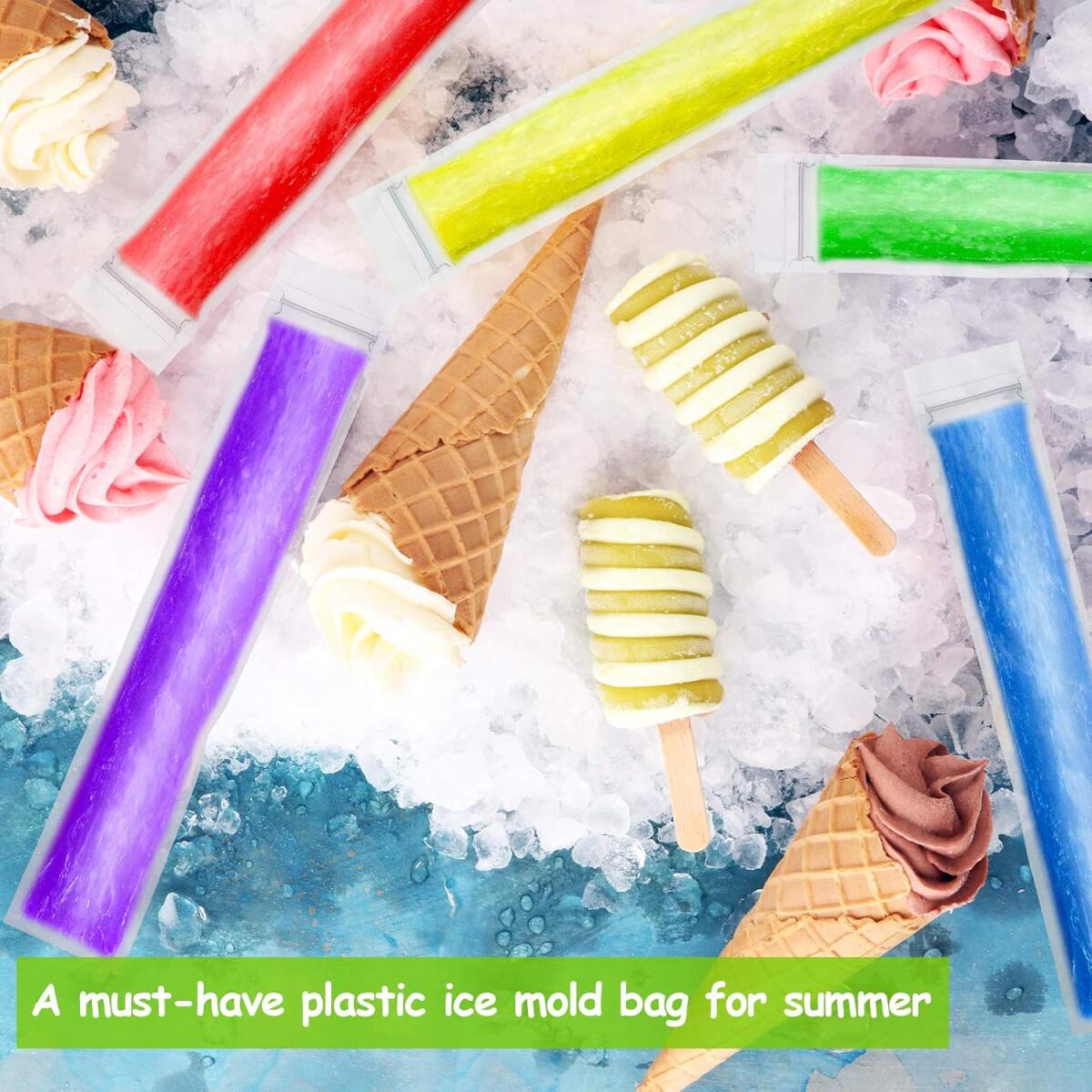 320 Clear Ice Popsicle Bags with Funnel - Party Supplies