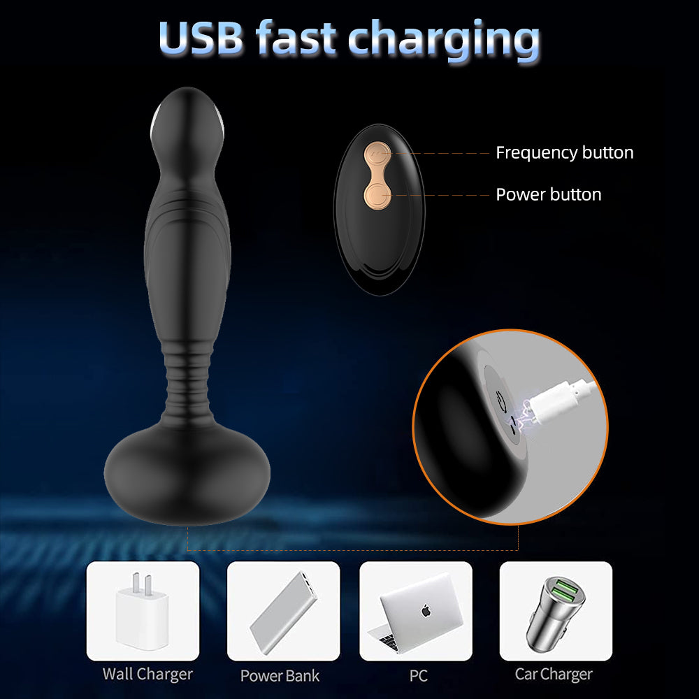 Rechargeable Liquid Silicone Wearable Butt Plug with Remote - Multiple Colors
