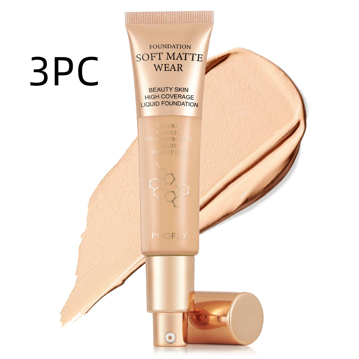 Full Coverage Liquid Foundation - Lightweight Oil-Controlling Makeup