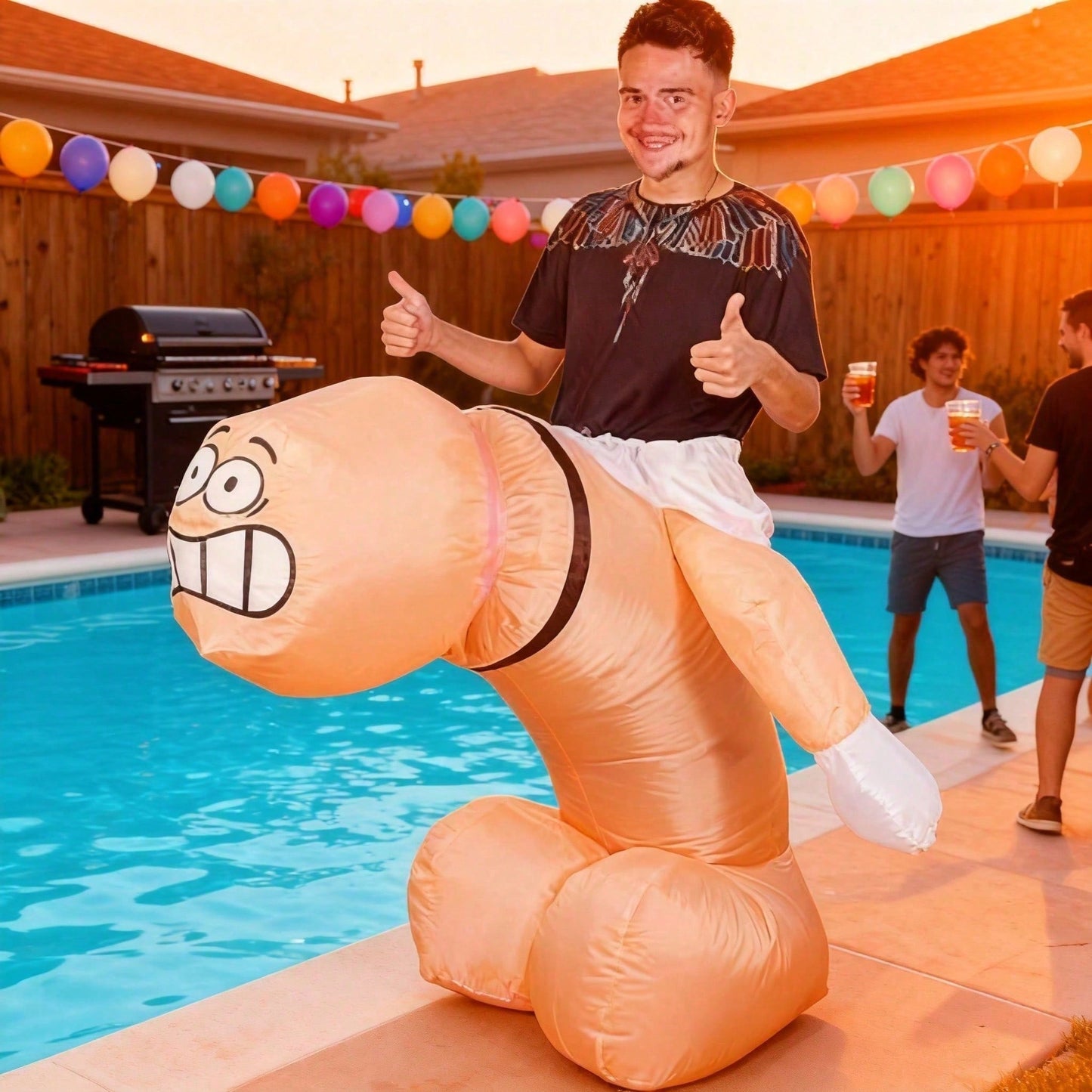 Inflatable Willy Costume for Adults - Hilarious Party Outfit